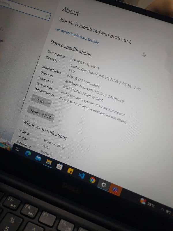 Dell XPS 13 i7 7th Gen 8GB RAM 256 SSD 10/10 conditions 5