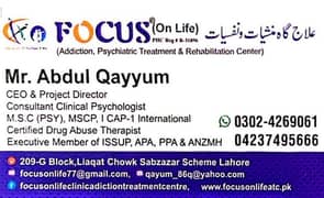 Psychological &SUDs Counseling services