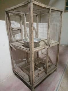 hen small cage made with wood