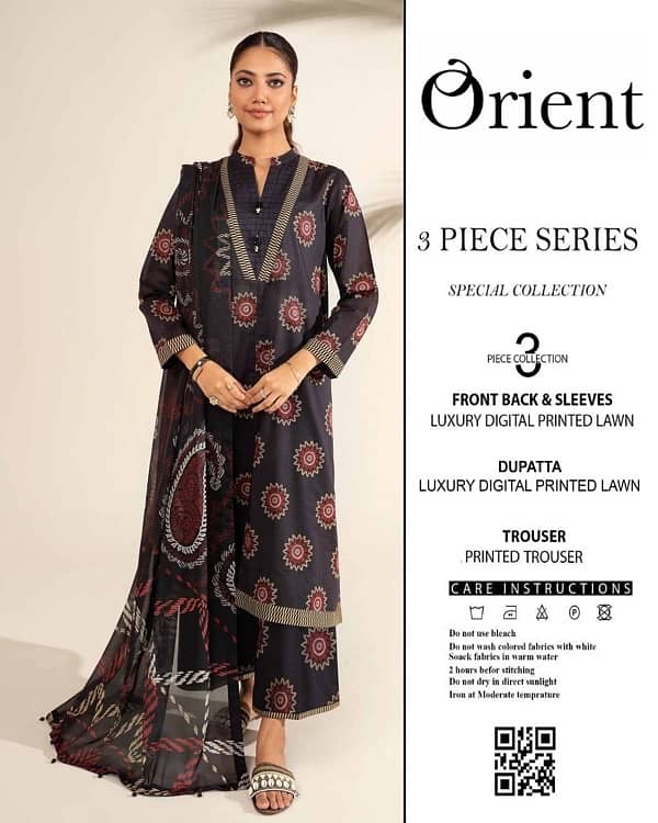 branded 3 piece lawn unstitched suit 2