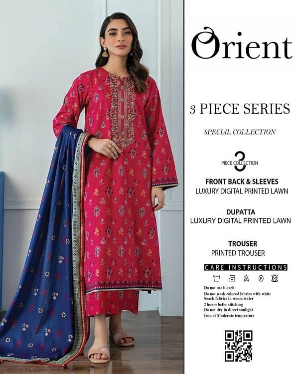 branded 3 piece lawn unstitched suit 4