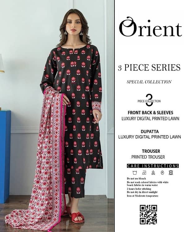 branded 3 piece lawn unstitched suit 7