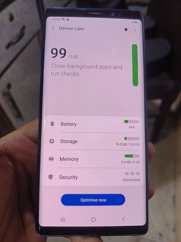 Samsung note 9. PTA 3