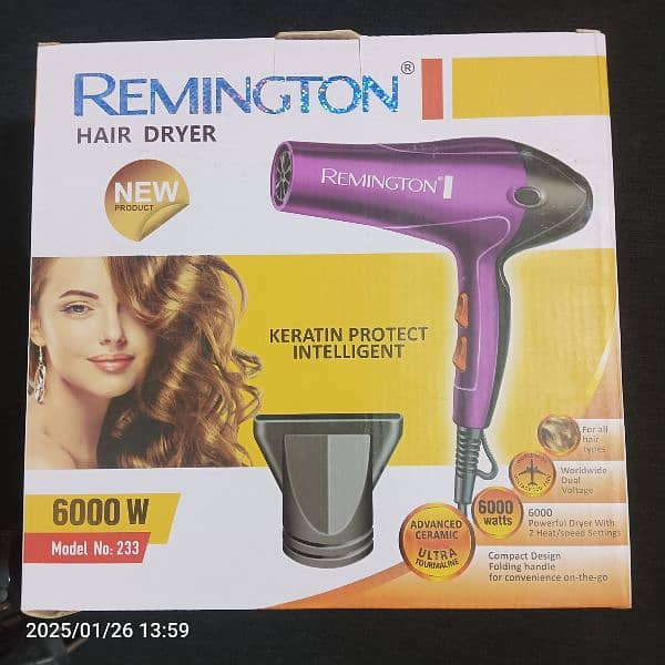 Remington Hair Dryer D-233 (Heavy Duty) 6000-Watt Imported 2