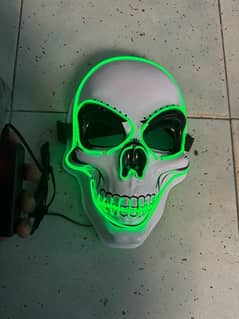 Neon led light glowing mask