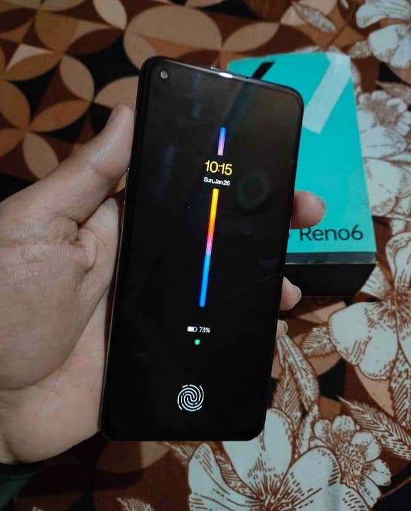 OPPO Reno 6.8+8 128 with box chrgr 1