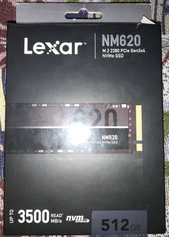 NVME M. 2 NM620 2280 PCIe Gen 3x4 512GB SSD by Lexar 0