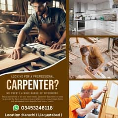 carpenter / wood work / kitchen cabinet / wardrobe/  carpenter service