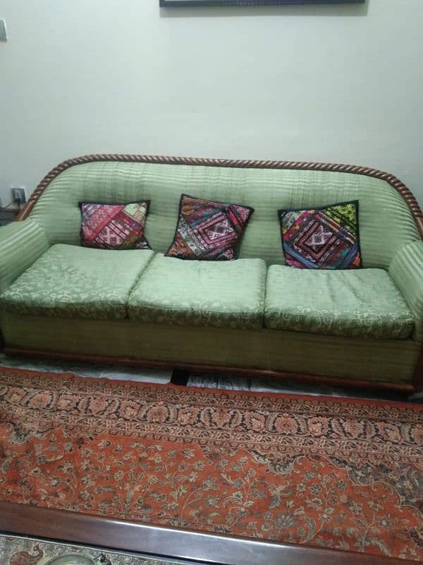 5 Seator Sofa Set Solid Wood 0