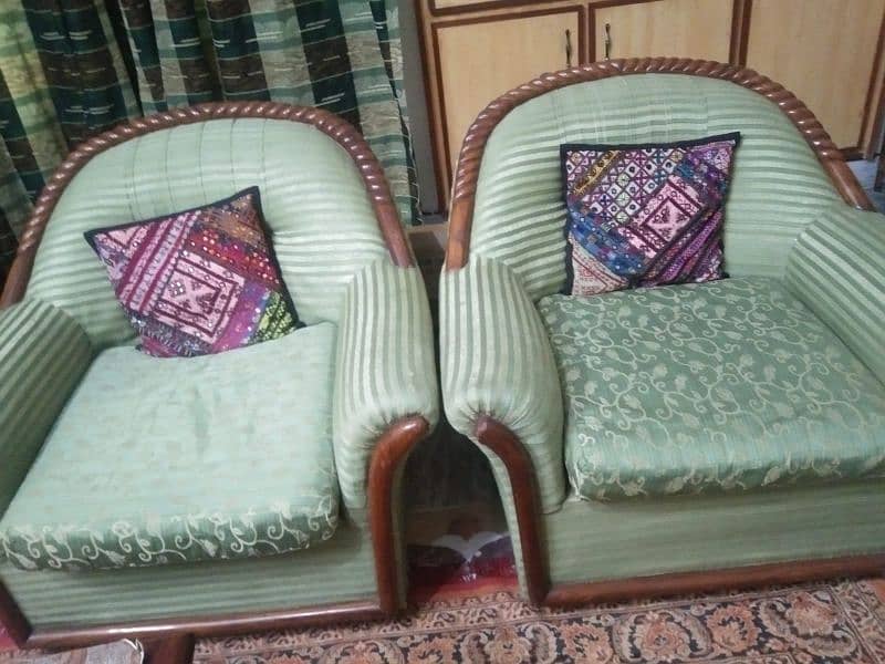 5 Seator Sofa Set Solid Wood 1