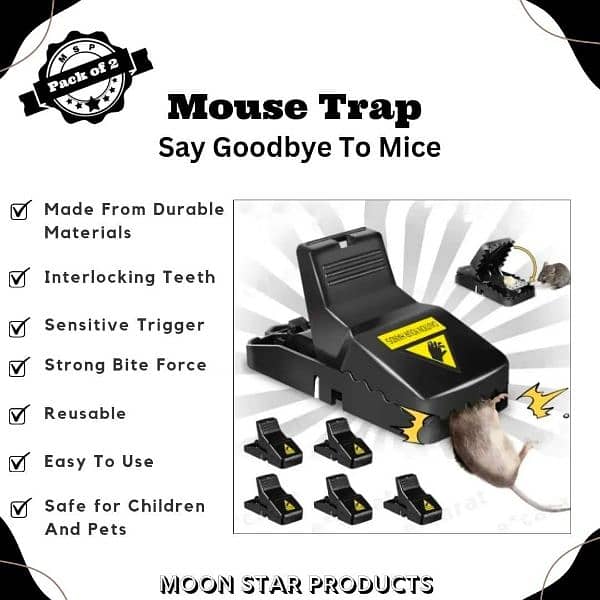 Effective 2pcs Mouse Trap - Affordable and Solution for Rodents 0