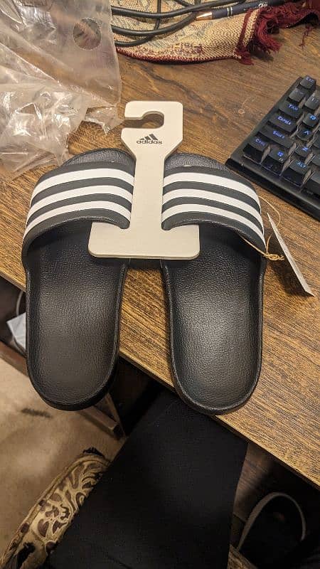 adidas aqua slides 0