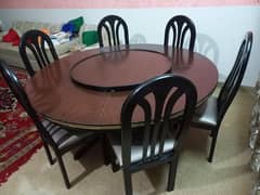 dinning table made of black teakwood