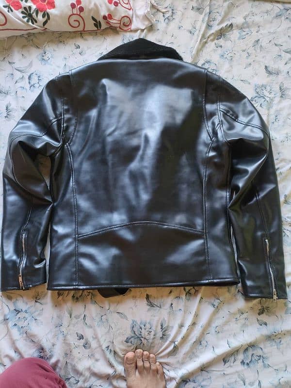 fashion bicker leather jacket black 3