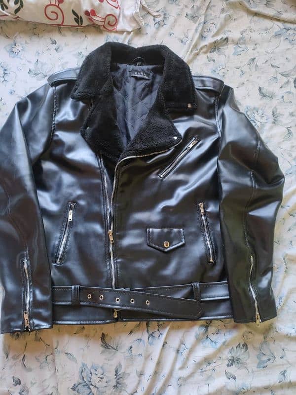 fashion bicker leather jacket black 5