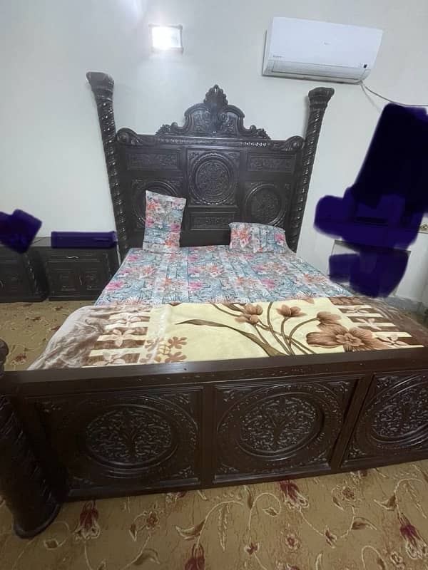 Sheesham Chiniot Carving Bed 1