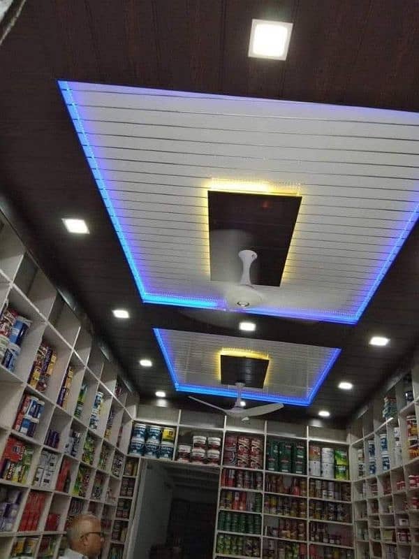 pvc panel,woden&vinyl flor/led rack/walpapr/ceiling,blind/gras/flx 19