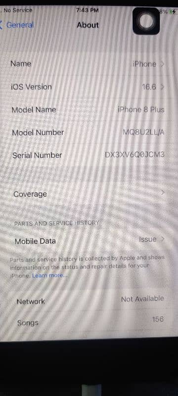 I phone 8 plus bypass 64 gb unit change finger not work 3