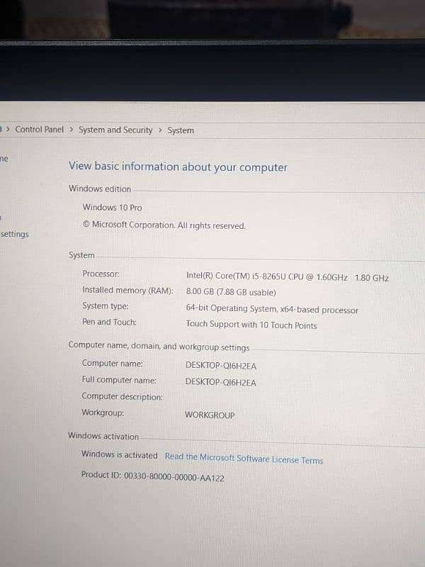 Dell i5 8generation brand new laptop American model 0