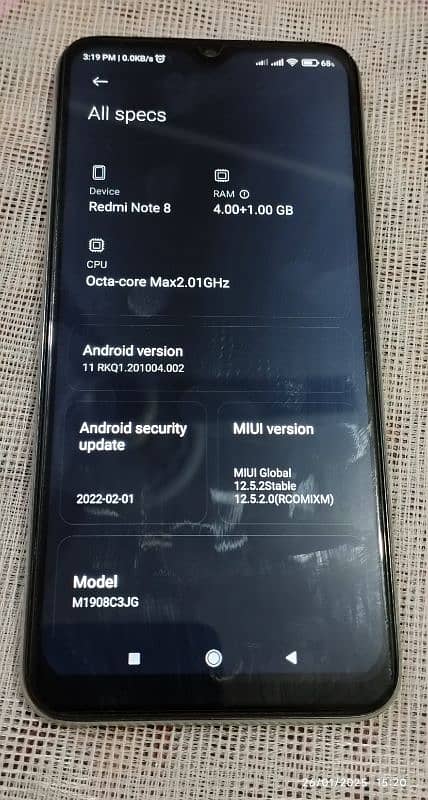 Redmi Note 8, 64GB 4+1 GB 2