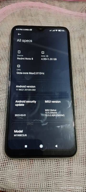 Redmi Note 8, 64GB 4+1 GB 4