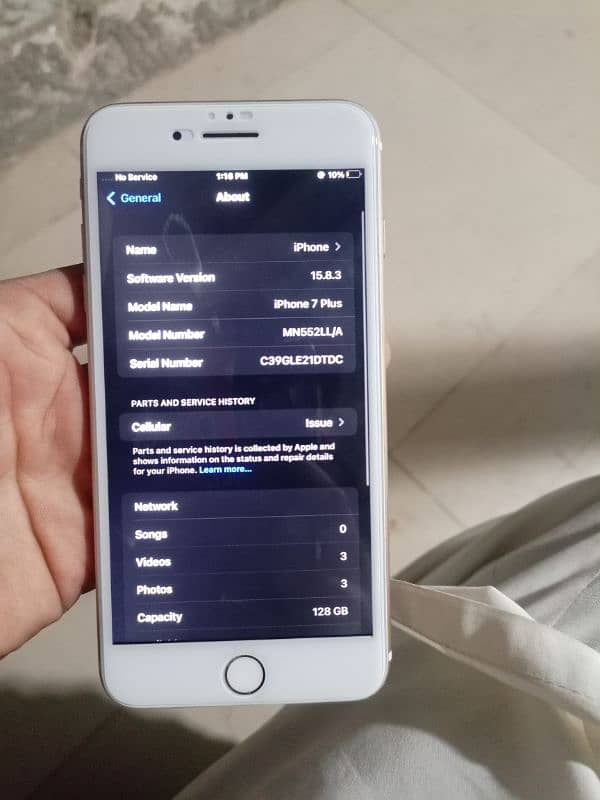 iphone 7 plus condition 10/9 128 Gb 8