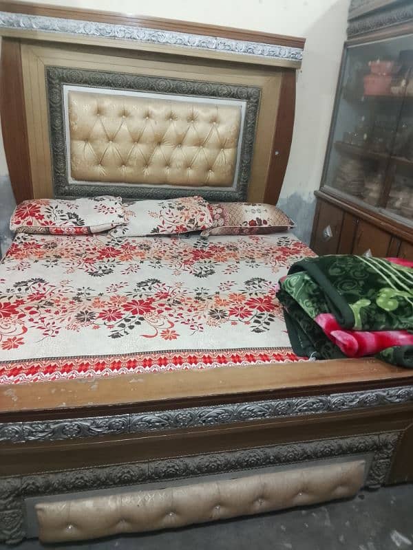 wooden furniture king size bed complete set 0