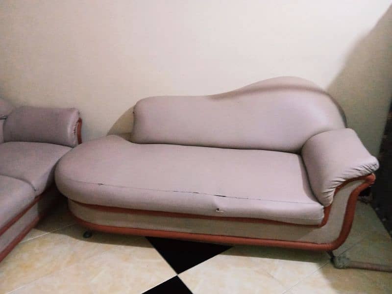 Sofa set - 7 seater including setty- Rexine covered 3