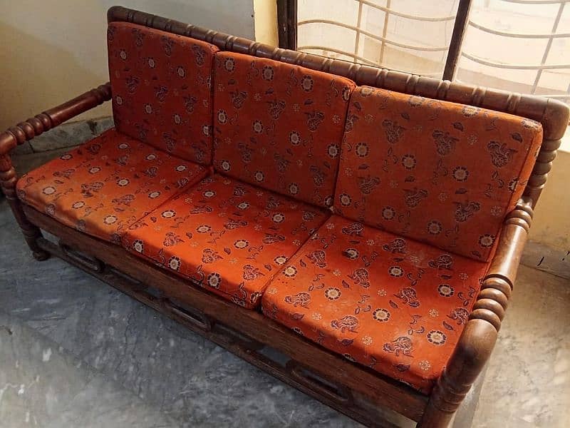 5 seater wooden sofa 2