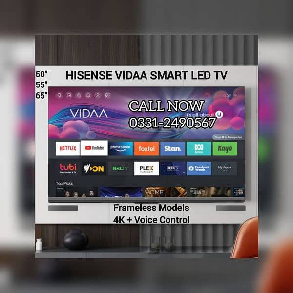 VIDAA SMART LED TV WITH WARRANTY 50 55 65 INCHES 0
