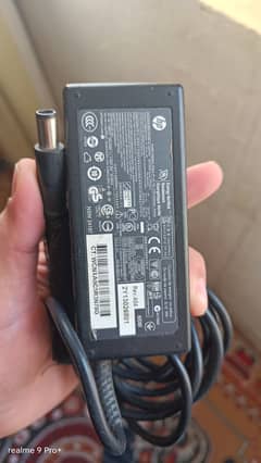 original HP old laptop charger (moti pin wala)