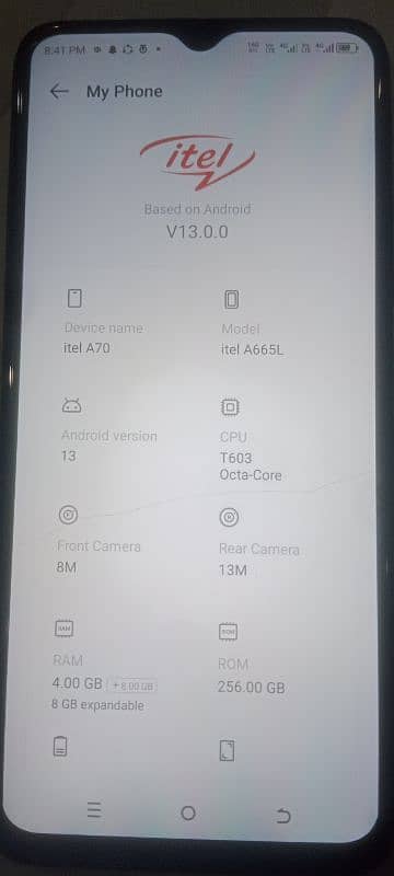 itel A70 pro 1