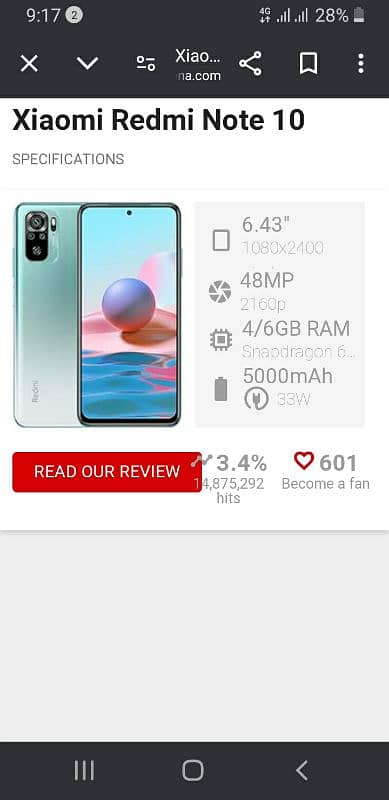 Redmi note 10 only origional penal 0