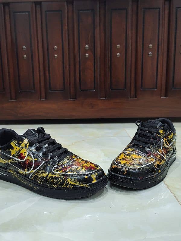 Almost New custom made Nike Air Force Shoes for Sale – Size 8" 2