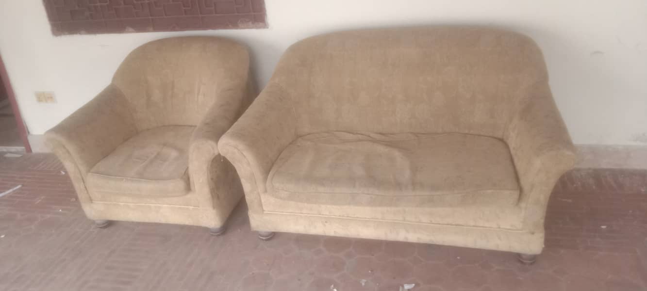 1/2/3 seater sofa, 2 office chair, one dining table, 1 wooden table 2