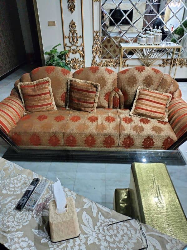 Sofa set 7 seater 1+1+2+3 wooden frame heavy sofa set 2