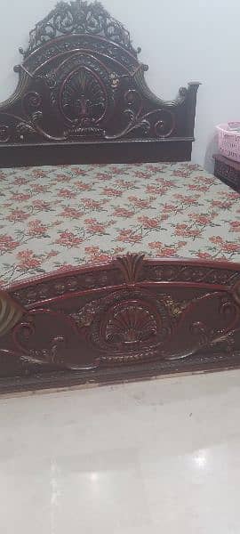 Wooden Bed with side tables 3