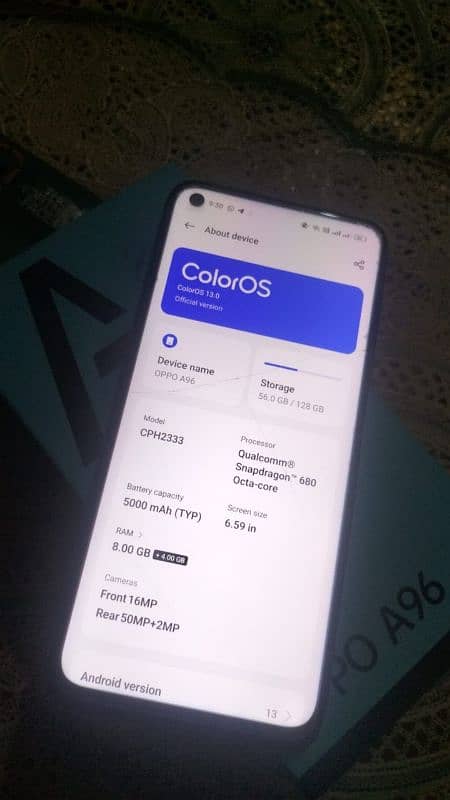 oppo A96 8gb 128gb 4