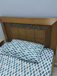 Single bed with cupboard