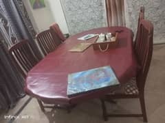 8 seater dining table with 7 chairs for sale