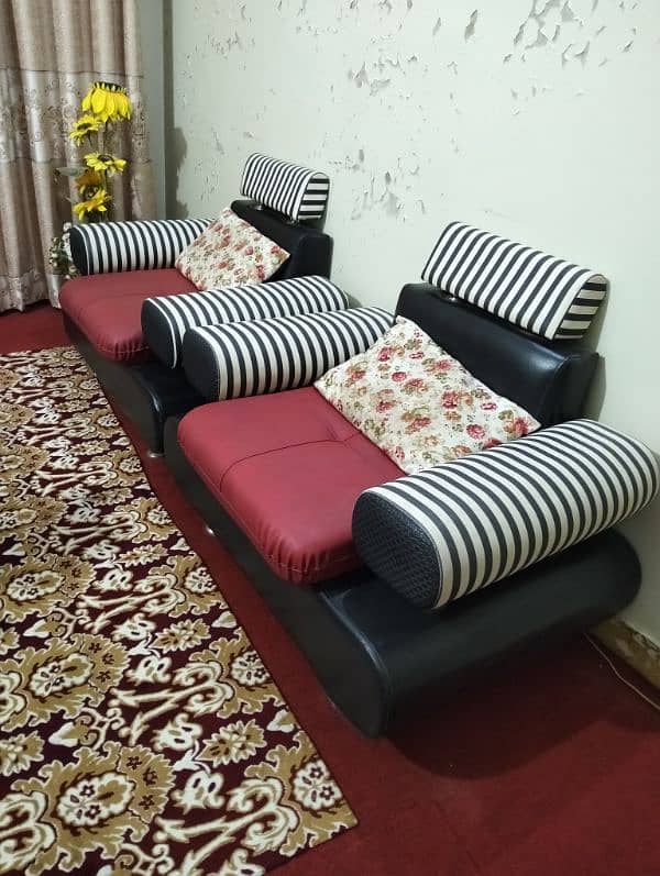 5. . setar sofa with table black and red net & clean just like brand new 0