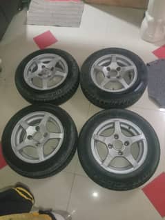 Alloy rim tyres for sale good condition 13 size