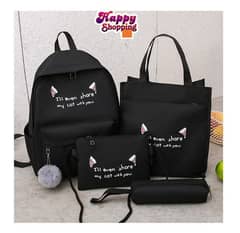 Imported High Quality 4 Pcs Backpack For Girls