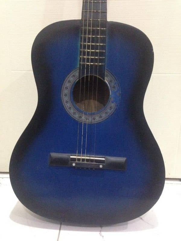 Full sized Blue Coloured Guitar 1