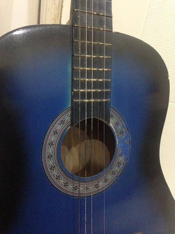 Full sized Blue Coloured Guitar 2