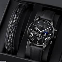 Men's Bunni Casual Leather Quartz Watch