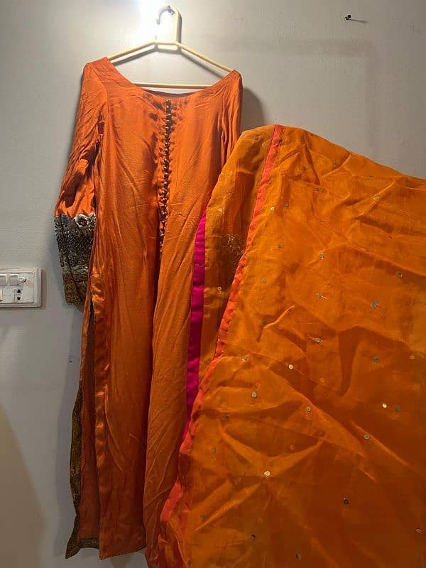 orange long kurti 0