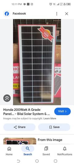 Honda 200 watts Solar Plates