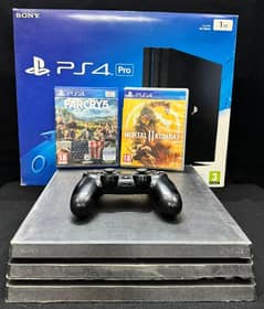 PlayStation 4 Pro 1TB - Mint Condition (Box, Controller & Games)