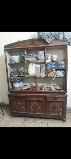 wooden showcase sheesha door urgent sale